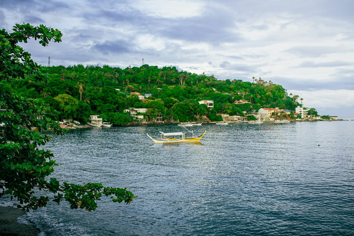 A small coastal town in the Philippines